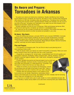 Be Aware and Prepare: Tornadoes in Arkansas