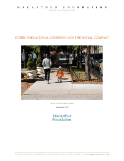generational cohesion backgrounder