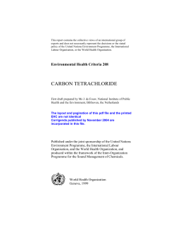 carbon tetrachloride - World Health Organization