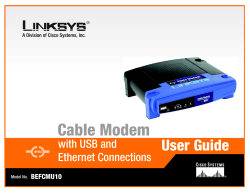 Cable Modem BEFCMU10 User Guide