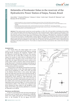 Full PDF - Check List: Journal of Species Lists and Distribution