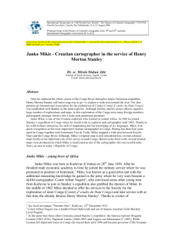 Mirela Slukan Altic - ICA Commission on the History of Cartography