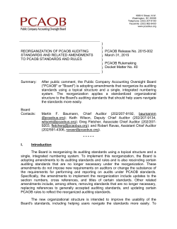 PCAOB Release No. 2015-002