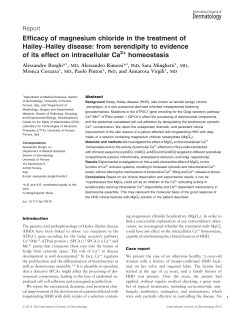 Efficacy of magnesium chloride in the treatment of Hailey