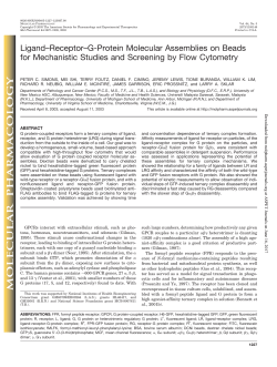 Ligand&ndash;Receptor&ndash;G-Protein Molecular Assemblies on Beads for