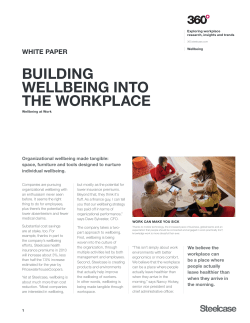 Building Well-Being into the Workplace
