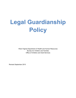 Legal Guardianship Policy - WV DHHR