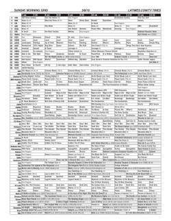 SUNDAY MORNING GRID 5/8/16 LATIMES.COM/TV TIMES