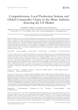 Competitiveness, Local Production Systems and Global Commodity