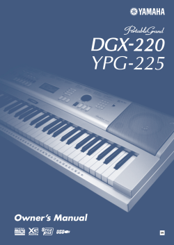 DGX-220, YPG-225 Owner`s Manual
