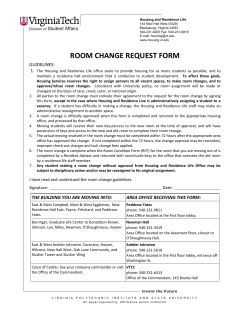 room change request form - Housing and Residence Life