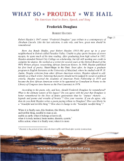 Frederick Douglass - What So Proudly We Hail
