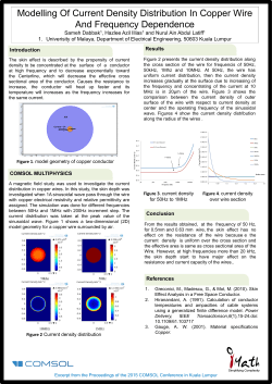 Modelling Of Current Density Distribution In Copper Wire