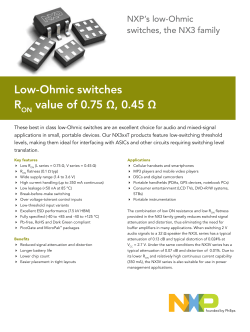 Low-Ohmic switches R value of 0.75 &Omega;, 0.45 &Omega;