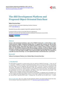 The IRIS Development Platform and Proposed Object