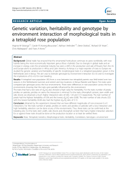 Genetic variation, heritability and genotype by environment