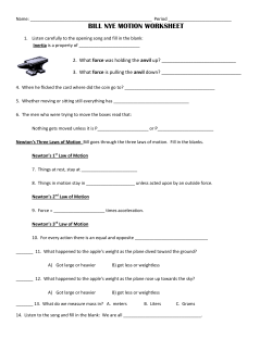 bill nye motion worksheet