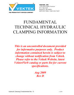 fundamental technical hydraulic clamping information