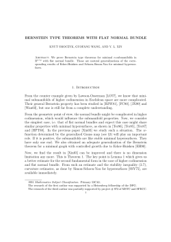BERNSTEIN TYPE THEOREMS WITH FLAT NORMAL BUNDLE 1
