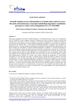 EFSA scientific opinion