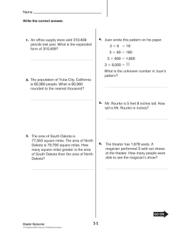Math Summer Packet for students entering 5th Grade