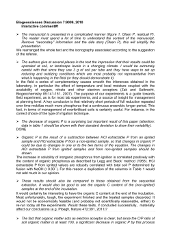Biogeosciences Discussion 7:9009, 2010 Interactive comment#1