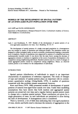 Spatial pattern (distribution of individuals in space) is an important
