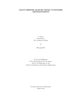 MANY-SERVER QUEUES WITH CUSTOMER ABANDONMENT