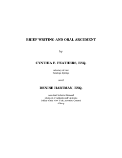 BRIEF WRITING AND ORAL ARGUMENT