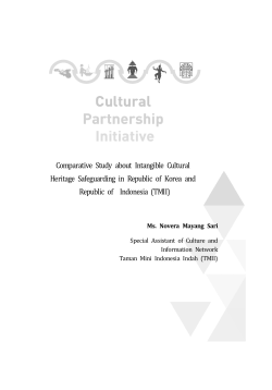 Comparative Study about Intangible Cultural Heritage