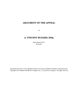 argument of the appeal a. vincent buzard, esq.
