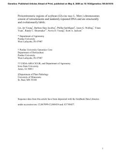 Pericentromeric regions of soybean (Glycine max L. Merr.)
