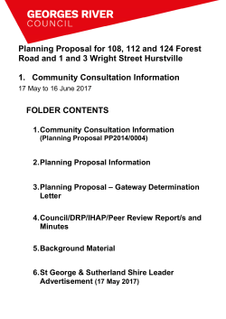 1. Community Consultation Information