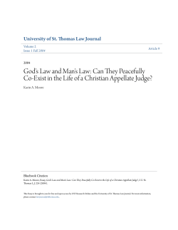 God`s Law and Man`s Law - UST Research Online