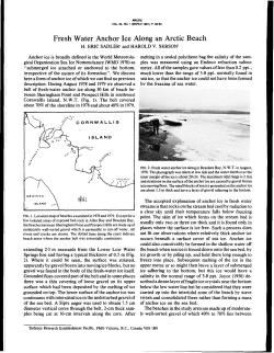 Fresh Water Anchor Ice Along an Arctic Beach