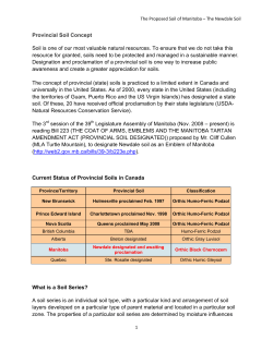 Newdale Soil Series - Manitoba Forestry Association