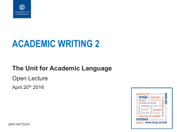 Title of lecture / seminar
