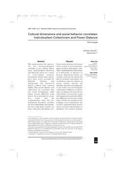 Basabe and Ros - Individualism-Collectivism and Power Distance
