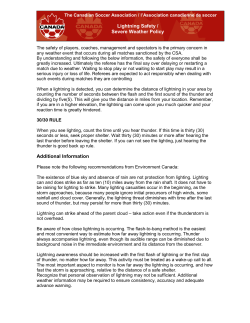 CSA Lightning Safety/Severe Weather Policy