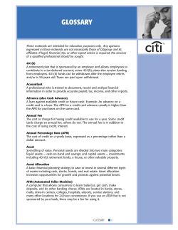 glossary - Citigroup