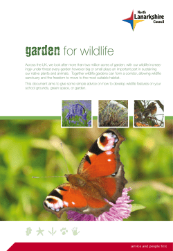 garden for wildlife - North Lanarkshire Council