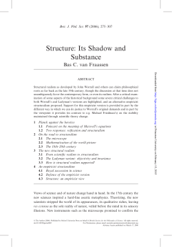 Structure: Its Shadow and Substance
