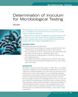 Determination of Inoculum for Microbiological Testing