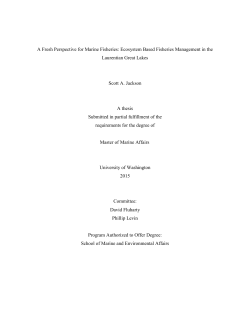 A Fresh Perspective for Marine Fisheries: Ecosystem Based