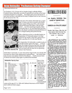 Heine Heitmuller, &ldquo;Posthumous Batting Champion&rdquo;