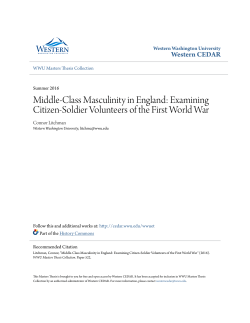 Examining Citizen-Soldier Volunteers of the First