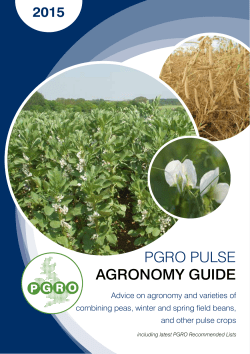 PGRO Pulse Agronomy Guide 2015