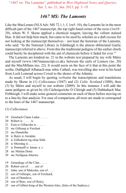 The Lamonts - 1467 manuscript