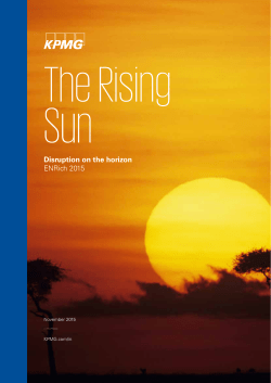 The Rising Sun - Disruption on the horizon