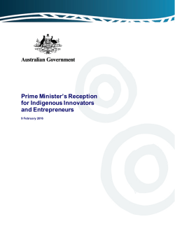 Prime Minister`s Reception for Indigenous Innovators and